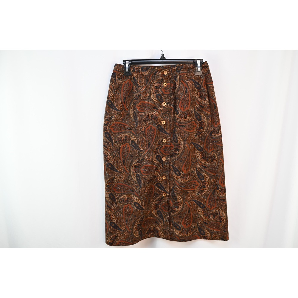 Vintage Prestige of Boston Brown/Black Paisley Skirt